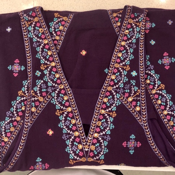 Free People Never Been Embroidered Mini Dress - Picture 5 of 5